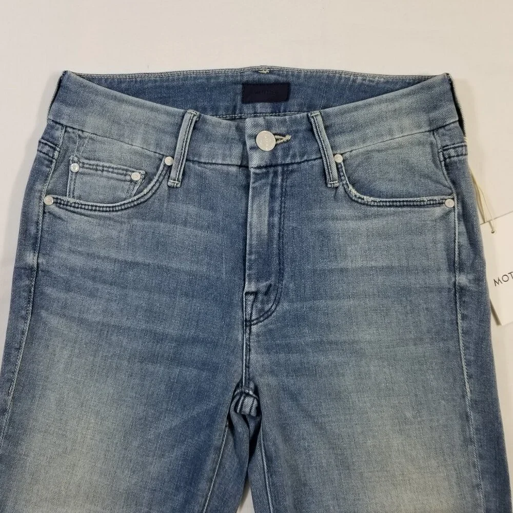 NWT‎ Mother Denim Looker Ankle Fray Stretch Skinny Jeans When Sparks Fly Size 24